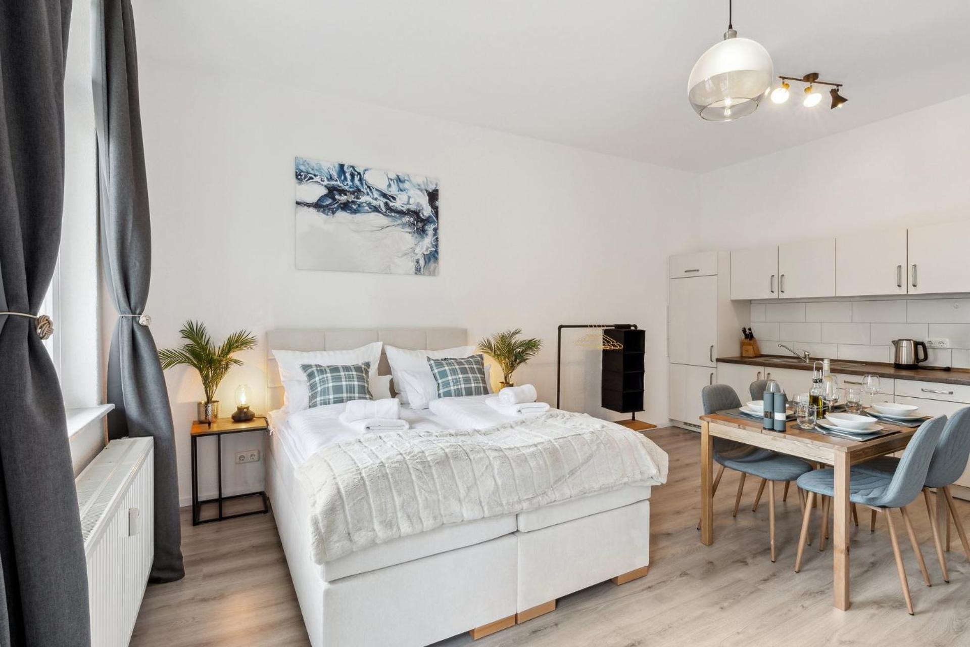 Homespace - Magdeburg - Gemuetliches Apartment Mit Balkon Kültér fotó