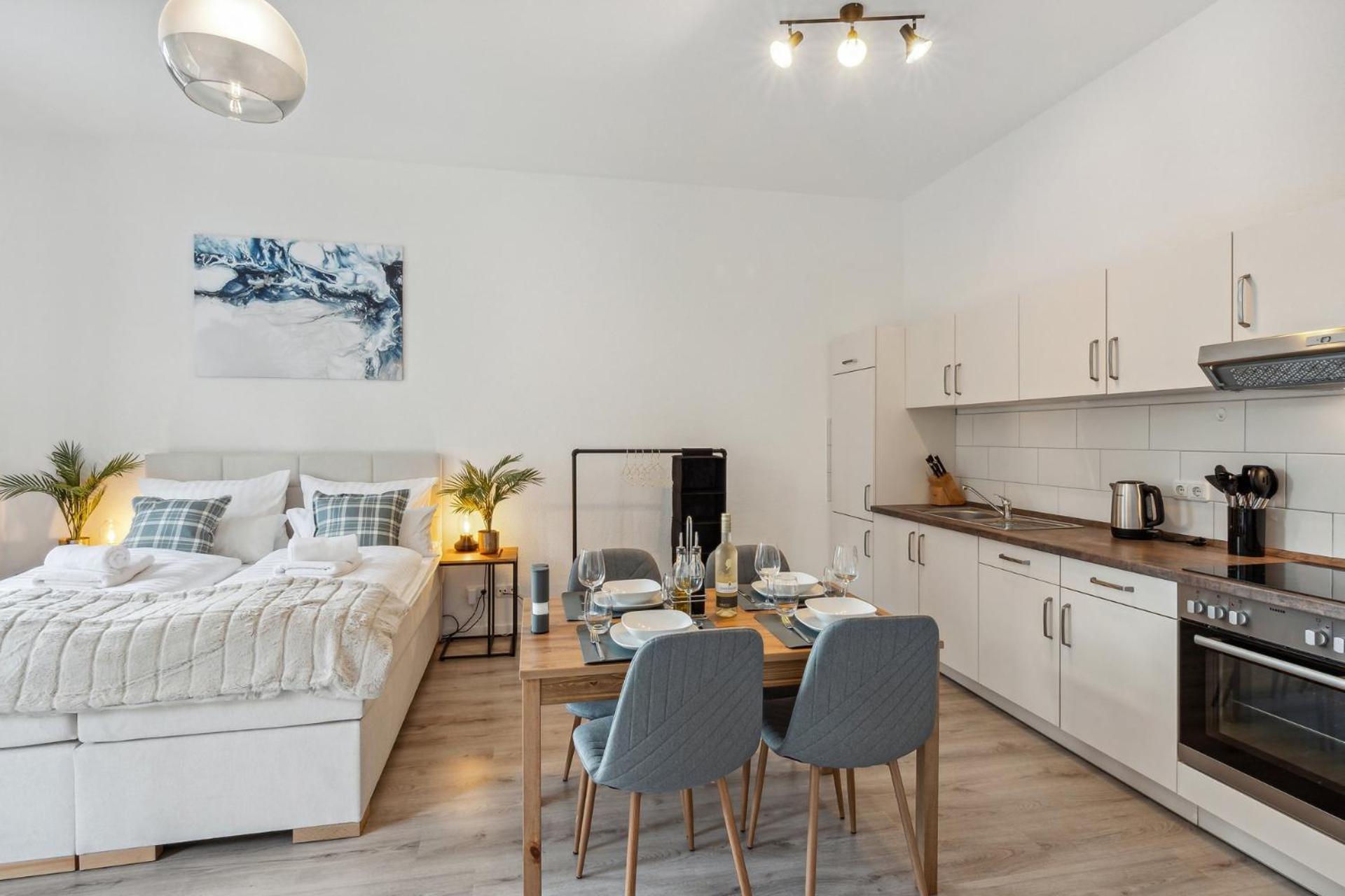 Homespace - Magdeburg - Gemuetliches Apartment Mit Balkon Kültér fotó